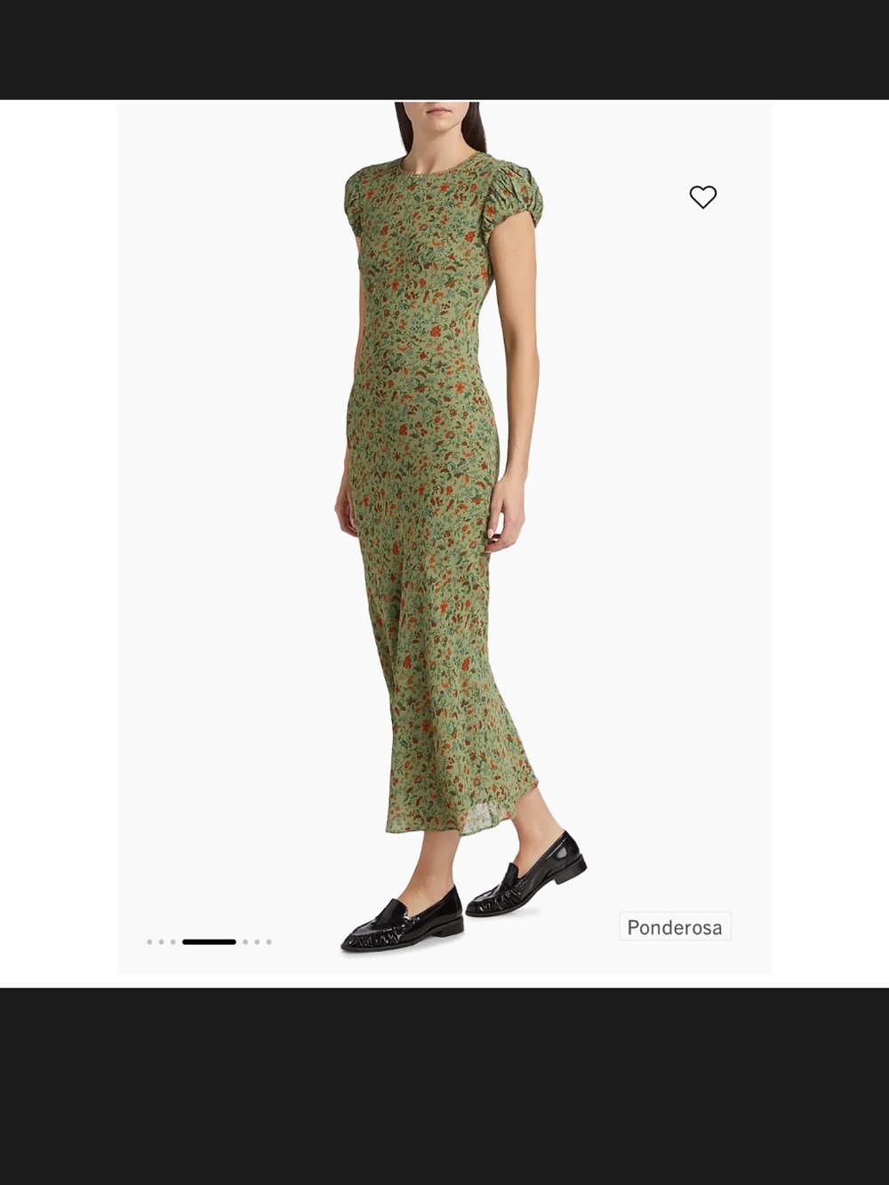NWT Reformation Leana Midi Dress in Ponderosa Size 0 - Picture 3 of 9